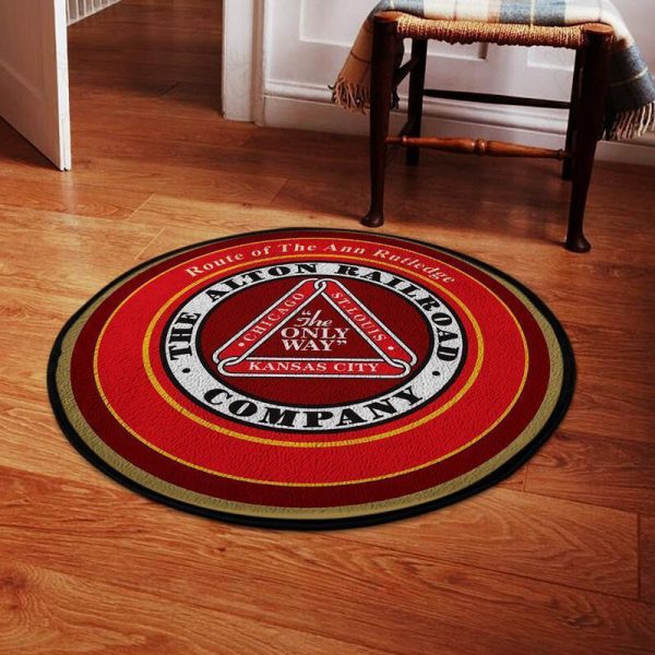 Alton Living Room Round Mat Circle Rug Alton Railroad