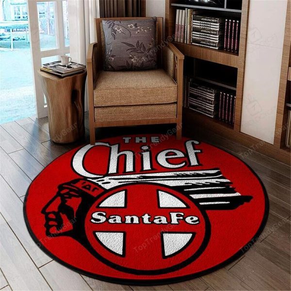 Santafe Living Room Round Mat Circle Rug The Chief Santa Fe Railroad - Image 2