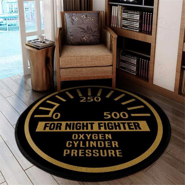 Oxygen Pressure Gauge For Ww2 Night Fighter Living Room Round Mat Circle Rug