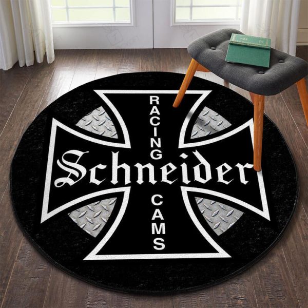 Schneider Racing Cams Hot Rod Round Mat Round Floor Mat Room Rugs Carpet Outdoor Rug Washable Rugs