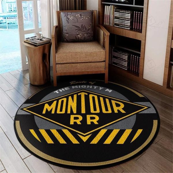 Montour Round Mat Montour Railroad Round Floor Mat Room Rugs Carpet Outdoor Rug Washable Rugs - Image 2