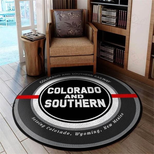 Csrr Round Mat Cs Colorado And Southern Railway Round Floor Mat Room Rugs Carpet Outdoor Rug Washable Rugs - Image 2