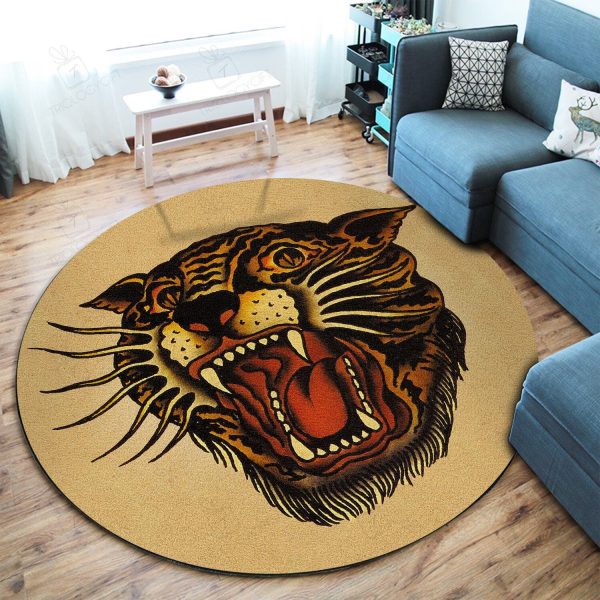 Sailor Jerry Traditional Tattoo Round Mat Round Floor Mat Room Rugs Carpet Outdoor Rug Washable Rugs - Image 2