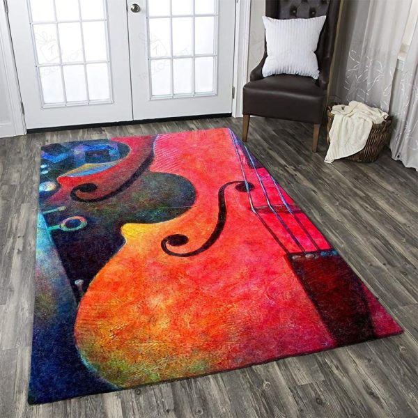 Guitar Rectangle Rug Decor Area Rugs For Living Room Bedroom Kitchen Rugs Home Carpet Flooring Rs014973 Print