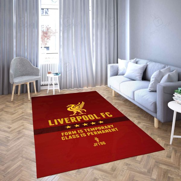 Logo Premier League Football Club Liverpool Fc 17 Rectangle Area Rugs Carpet For Living Room, Bedroom, Kitchen Rugs, Non-Slip Carpet Rp121241 Print